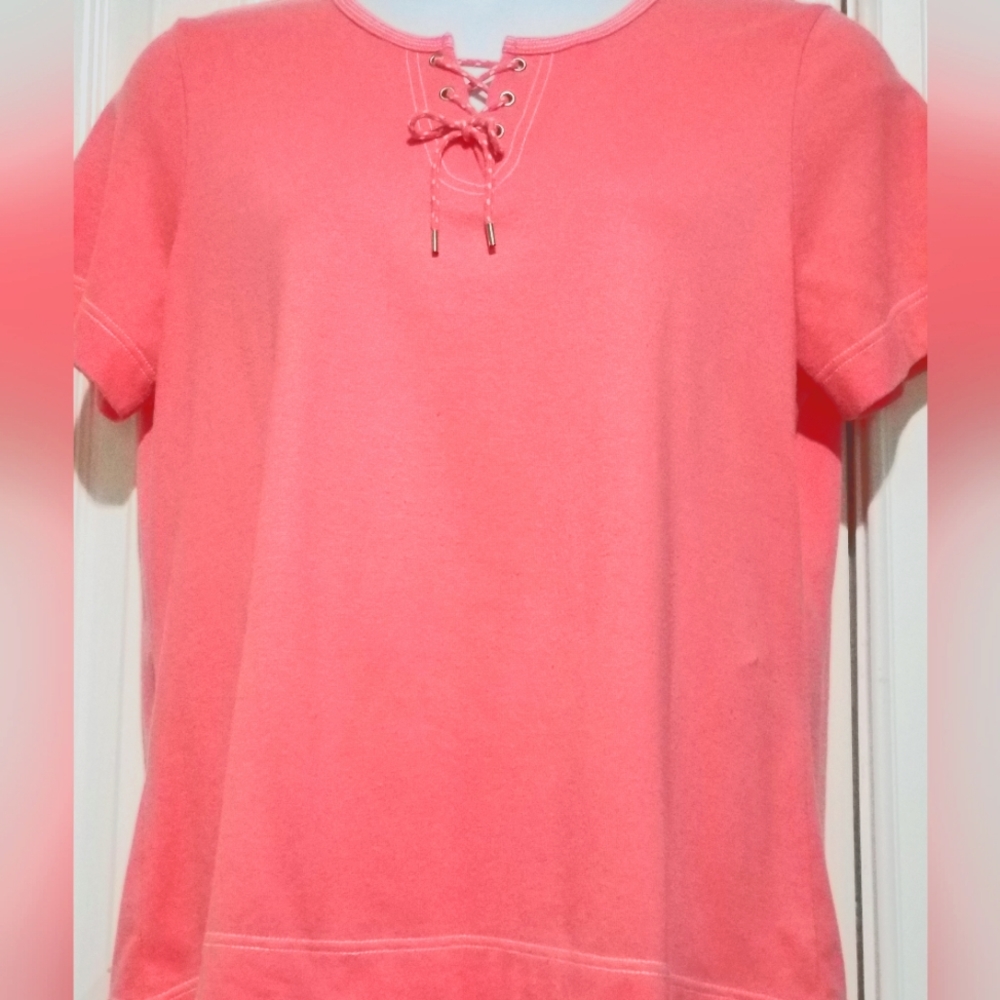 JMS Women's Top - Coral - Size 16W